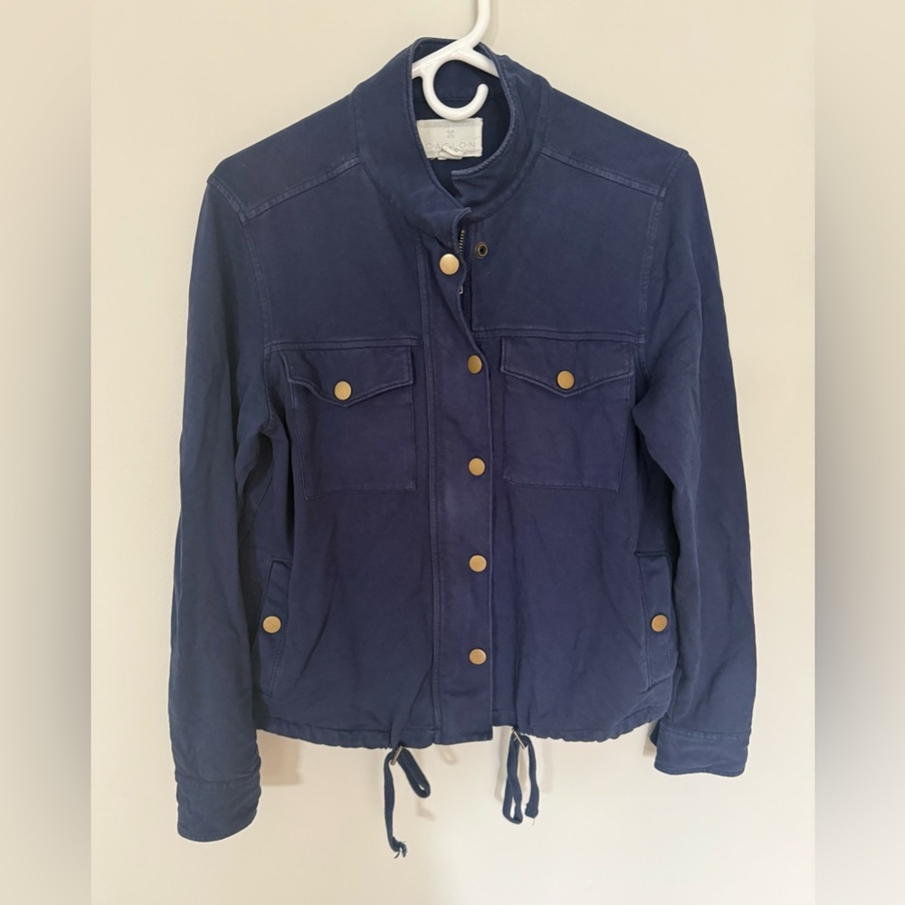 Caslon Stretch Organic Cotton Soft Jacket Blue Size Small